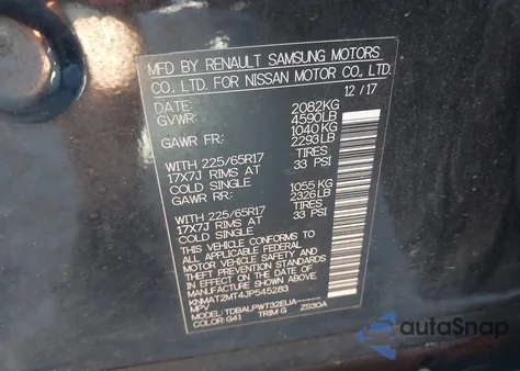 2018 Nissan Rogue S from USA, damaged, VIN KNMAT2MT4JP545283